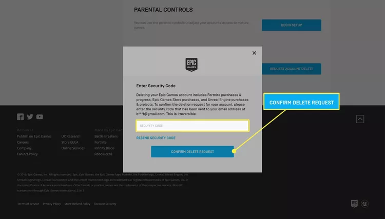 Delete Your Epic Games Account